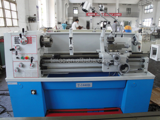 T-1440B Precision Gear Head Engine Lathe with 220mm Swing Diameter Over Cross Slide