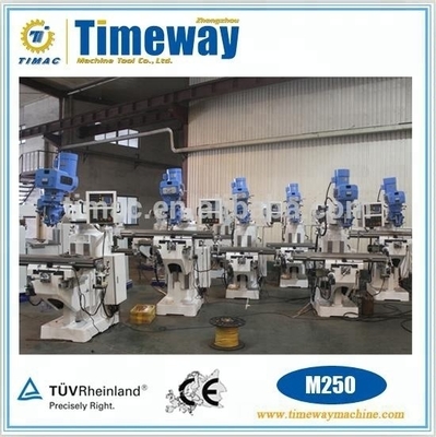 Customized Voltage M250 Vertical Turret Milling Machine with 2.25kW Spindle Motor Power