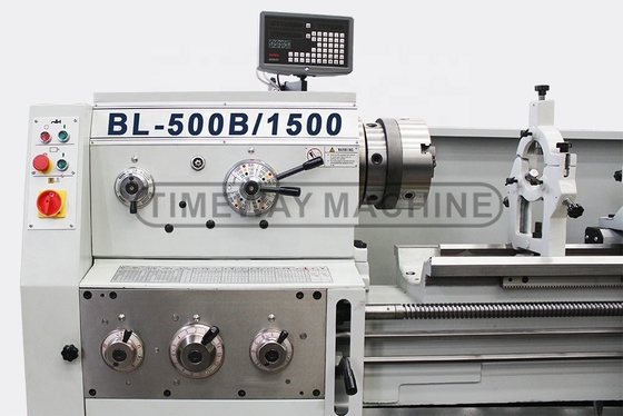 Horizontal Flat Bed Lathe Machine Tool with 500mm Swing and MT5 Tailstock Quill Taper