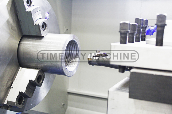 QK-200 CNC Pipe Thread Lathe Machine with 4 Tool Post Stations and FANUC Control System