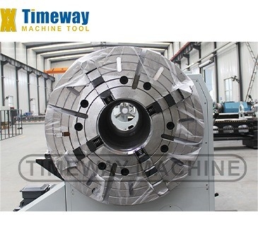 Medium Duty 4-jaw Electric Pipe Threading Lathe Q-330 for Metal Bed width 755 mm