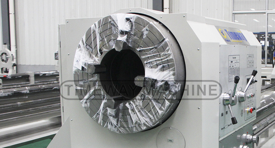 220mm Bed Width Oil Country Big Bore Lathe for Metal Q-225 Pipe Thread Horizontal Lathe
