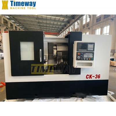 Single Spindle 12 Tool Post Stations Slat Bed CNC Lathe CK-36 for End Parts Manufacturing
