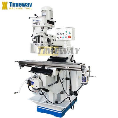 Universal Turret Milling Machine with Light Duty Machining Capacity 1280kg Weight