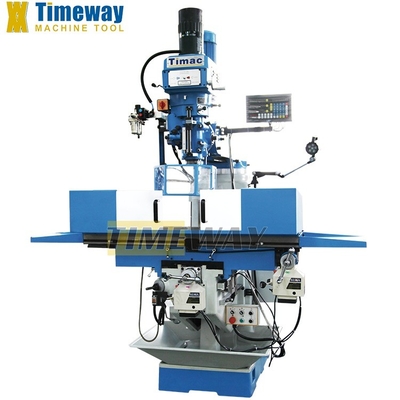 Vertical Universal Precision Manual Milling Machine with DRO and Table Travel Y of 420mm