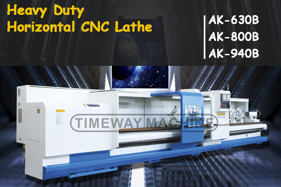 CNC Heavy Duty Horizontal Lathe Machine AK-940B For Metal with 11kW Spindle Motor Power