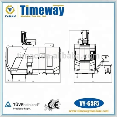 precision VY-63F5 CNC Vertical Five-axis Linkage Machining Center Table Travel X 1000mm