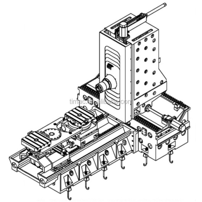 Exchange Table CNC Horizontal Boring Machine Center with 500 6000 r.p.m Spindle Speed