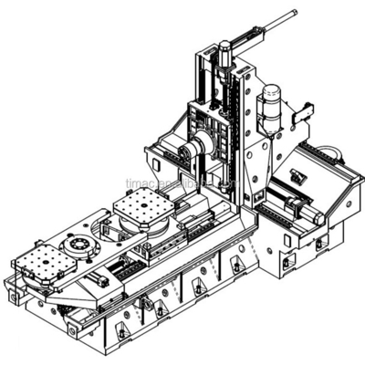 Exchange Table CNC Horizontal Boring Machine Center with 500 6000 r.p.m Spindle Speed