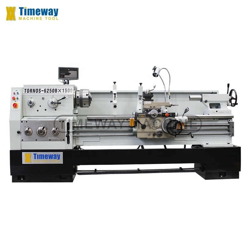 Horizontal Flat Bed Lathe Machine Tool with 500mm Swing and MT5 Tailstock Quill Taper