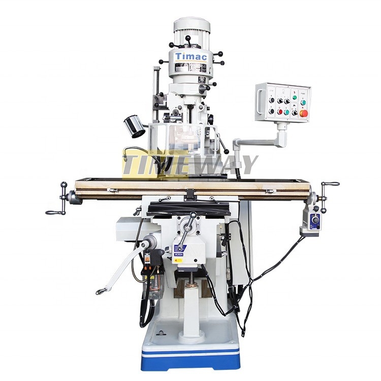 High Precision M250 Manual Turret Milling Machine with 3 Axes and 400mm Table Travel