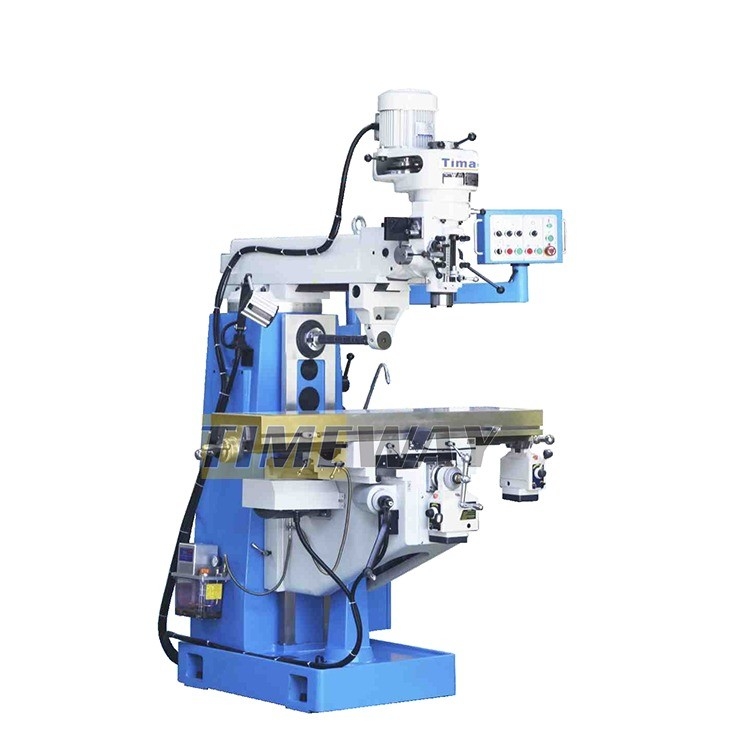 Vertical Universal Precision Manual Milling Machine with DRO and Table Travel Y of 420mm