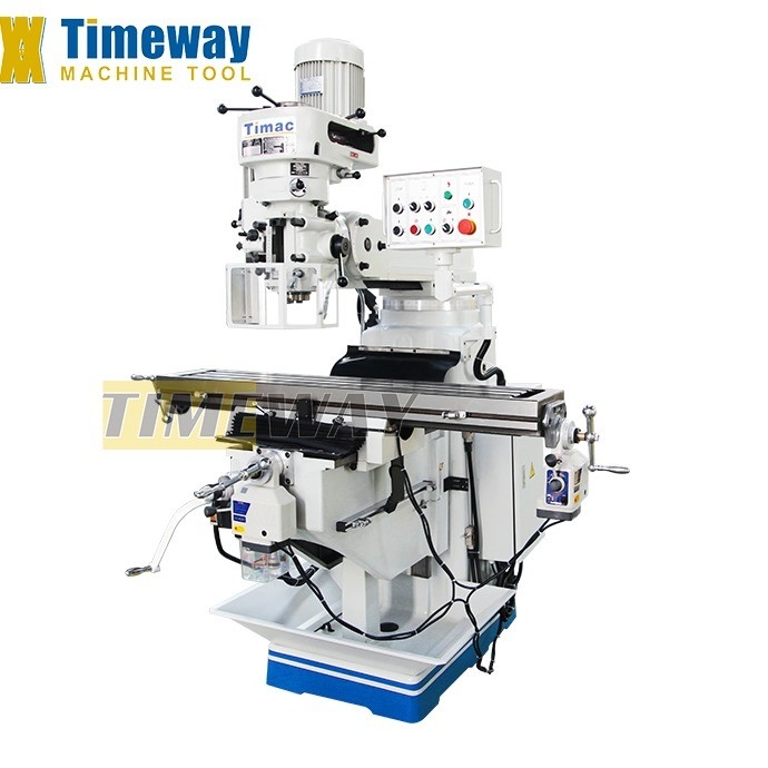 Universal Turret Milling Machine with 66 N.m Cutting Torque and High Speed Feed Rate