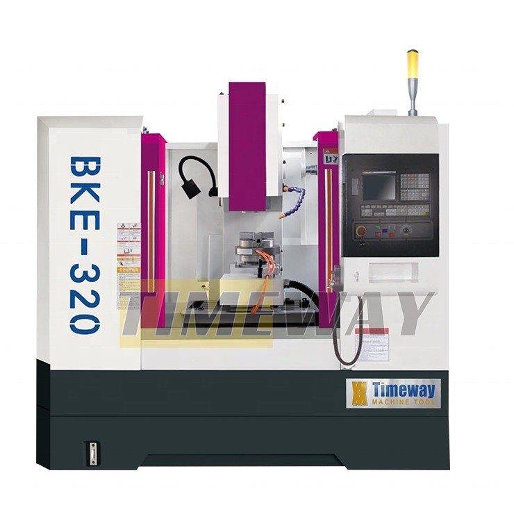 Small Type CNC Vertical Slotting Machine 460*320mm Worktable Travel KND1000M Control