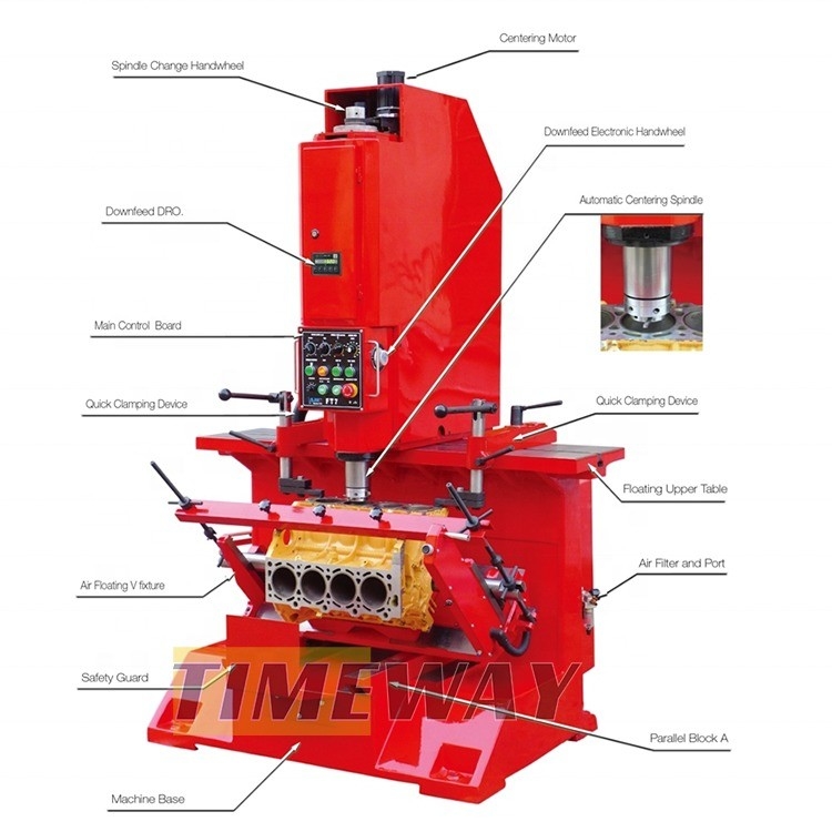 1350kg Machine Weight Vertical Air-floating Fine Boring Machine FT7 for and Boring